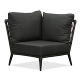 Palermo hoek loungeset 5 personen | aluminium + touw | Lava Grey | 4-delig - 230x230cm