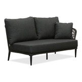 Palermo hoek loungeset 5 personen | aluminium + touw | Lava Grey | 4-delig - 230x230cm