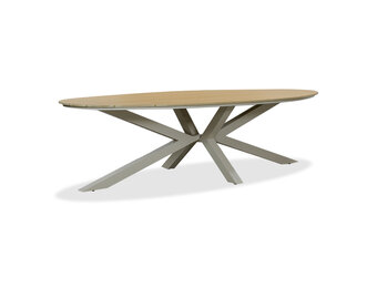 Dallas dining tuintafel 8 personen | polywood + aluminium | Natural Wood/beige | 280cm