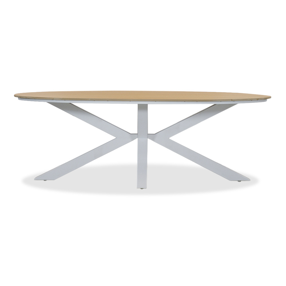 Dallas dining tuintafel 6 personen | polywood + aluminium | wit | 220cm
