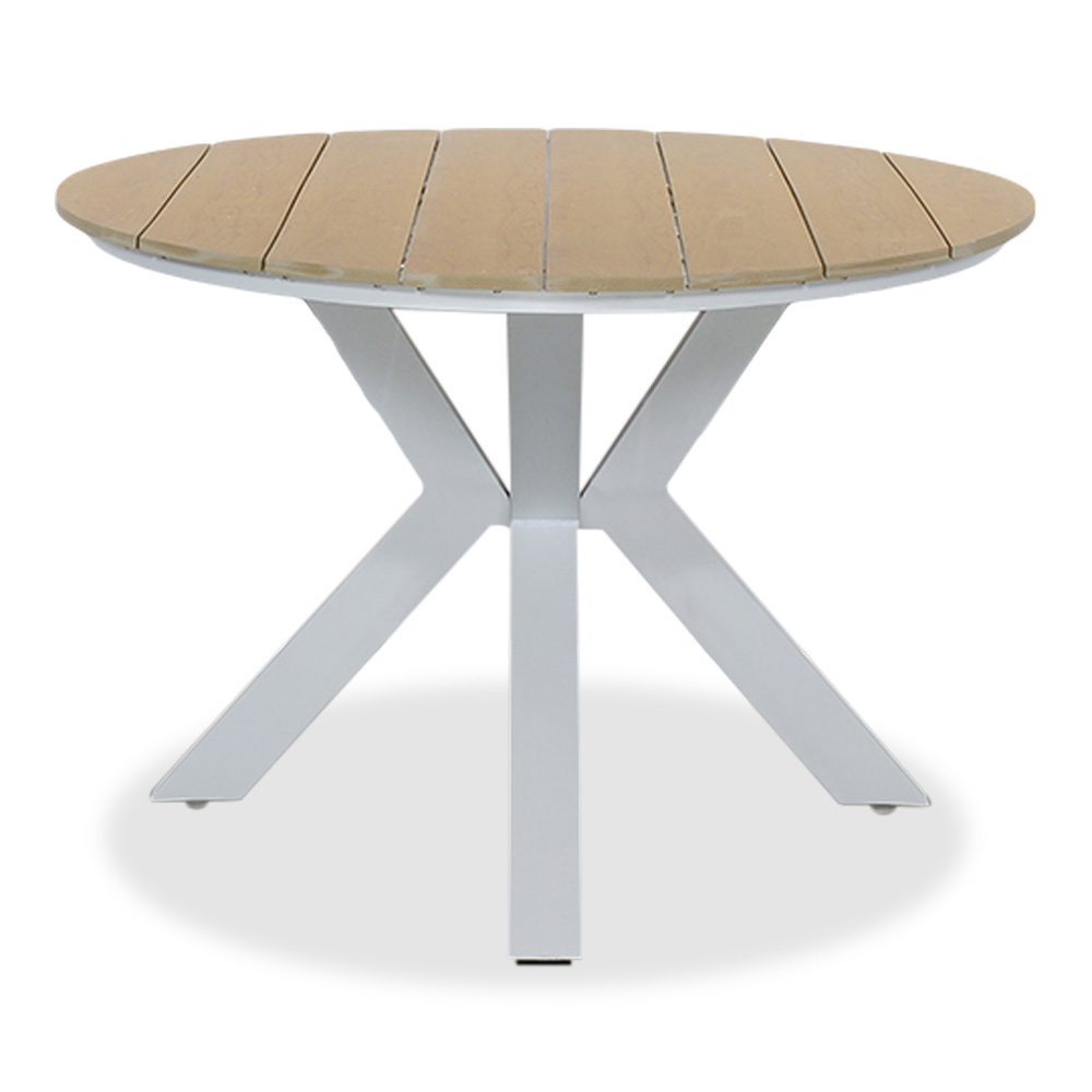 Dallas dining tuintafel 6 personen | polywood + aluminium | wit | 220cm