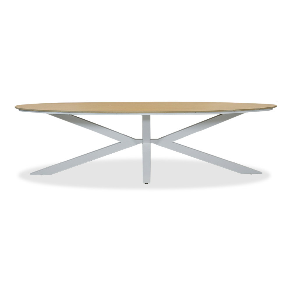 Dallas dining tuintafel 8 personen | polywood + aluminium | wit | 280cm