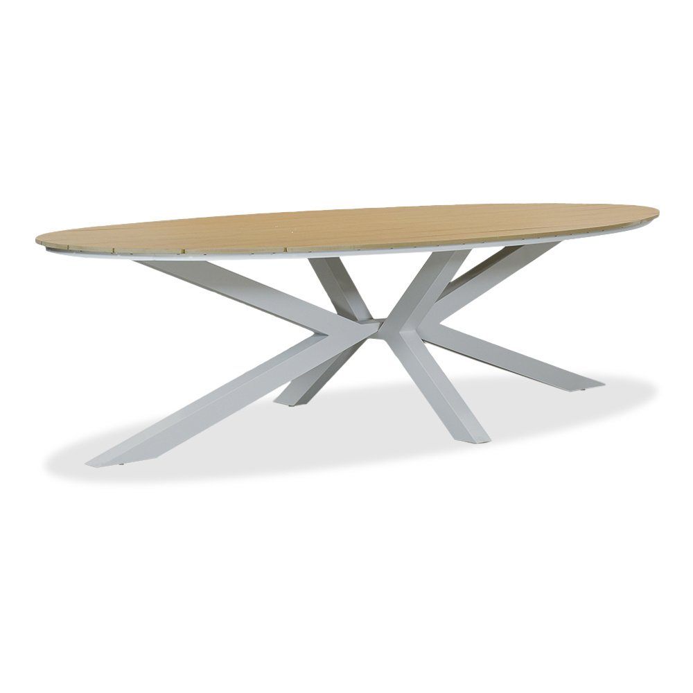 Dallas dining tuintafel 8 personen | polywood + aluminium | wit | 280cm