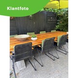 Gladys dining stoel set van 6 | touw + staal | zwart