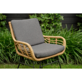 Carlos dining tuinstoel set van 4 | wicker + RVS | Bamboo antraciet