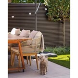 Rochefort dining tuinstoel | touw + hardhout | zand