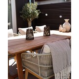Rochefort dining tuinstoel | touw + hardhout | zand