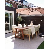 Rochefort dining tuinstoel | touw + hardhout | zand