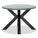 Stockholm/Dakota grijs dining tuinset | 6 personen | betonlook + touw | 200cm ovaal