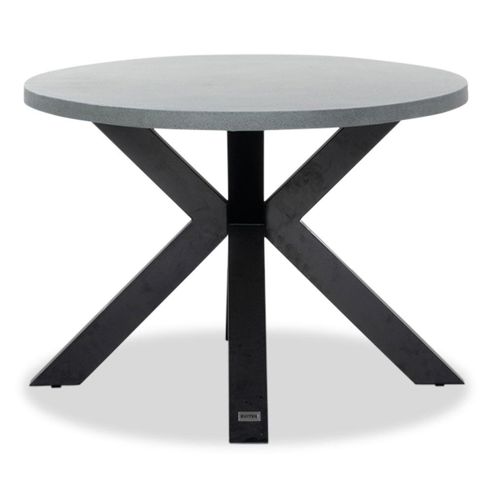 Stockholm/Dakota grijs dining tuinset | 6 personen | betonlook + touw | 200cm ovaal