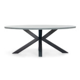 Stockholm/Montreux dining tuinset | 6 personen | betonlook + kunststof | 200cm