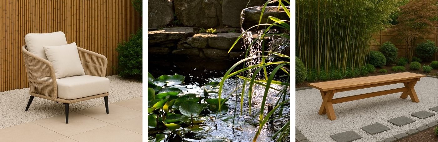 Oosterse tuin tuinmeubelen ideeën