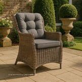 Madrid dining tuinstoel | wicker | Ash Grey