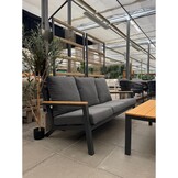 Donnan stoel-bank loungeset 5 personen | aluminium + bamboe | Light Teaklook | 5-delig