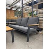 Donnan stoel-bank loungeset 5 personen | aluminium + bamboe | Light Teaklook | 5-delig