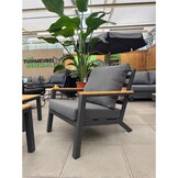 Donnan stoel-bank loungeset 5 personen | aluminium + bamboe | Light Teaklook | 5-delig