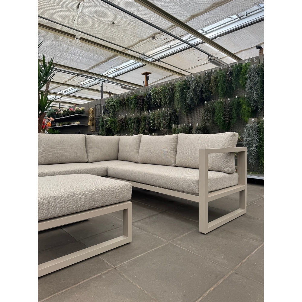 Cordoba hoek loungeset 6 personen | aluminium | beige | 4-delig - 228x228cm