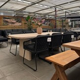 Mees dining tuintafel 6 personen | polystone | travertinlook | 240cm