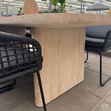 Mees dining tuintafel 6 personen | polystone | travertinlook | 240cm