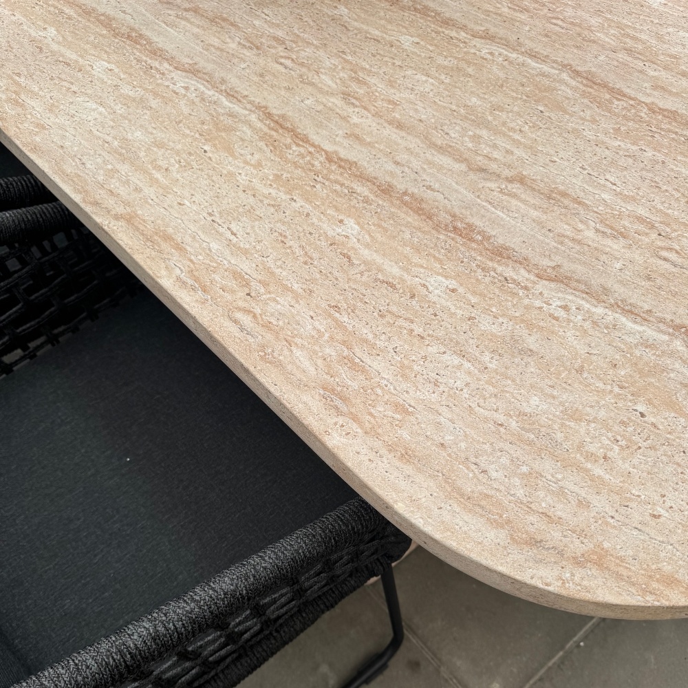 Mees dining tuintafel 4 personen | polystone | travertinlook | 200cm