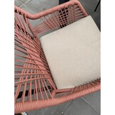 Seville dining tuinstoel stapelbaar set van 6 | touw + staal | terra