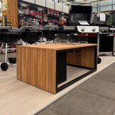 Mida vuurtafel rechthoekig | teakhout | zwart | 120x75cm