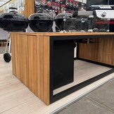 Mida vuurtafel rechthoekig | teakhout | zwart | 120x75cm