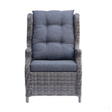 Belfort loungestoel tuin set van 2 | wicker + aluminium | Ash Grey
