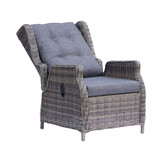 Belfort loungestoel tuin set van 2 | wicker + aluminium | Ash Grey