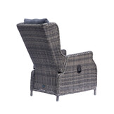 Belfort loungestoel tuin set van 2 | wicker + aluminium | Ash Grey