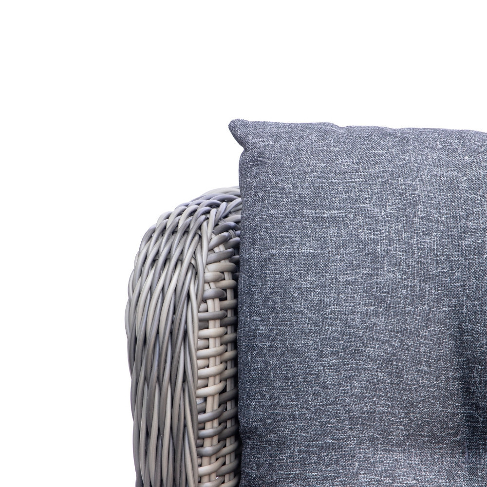 Belfort loungestoel tuin set van 2 | wicker + aluminium | Ash Grey