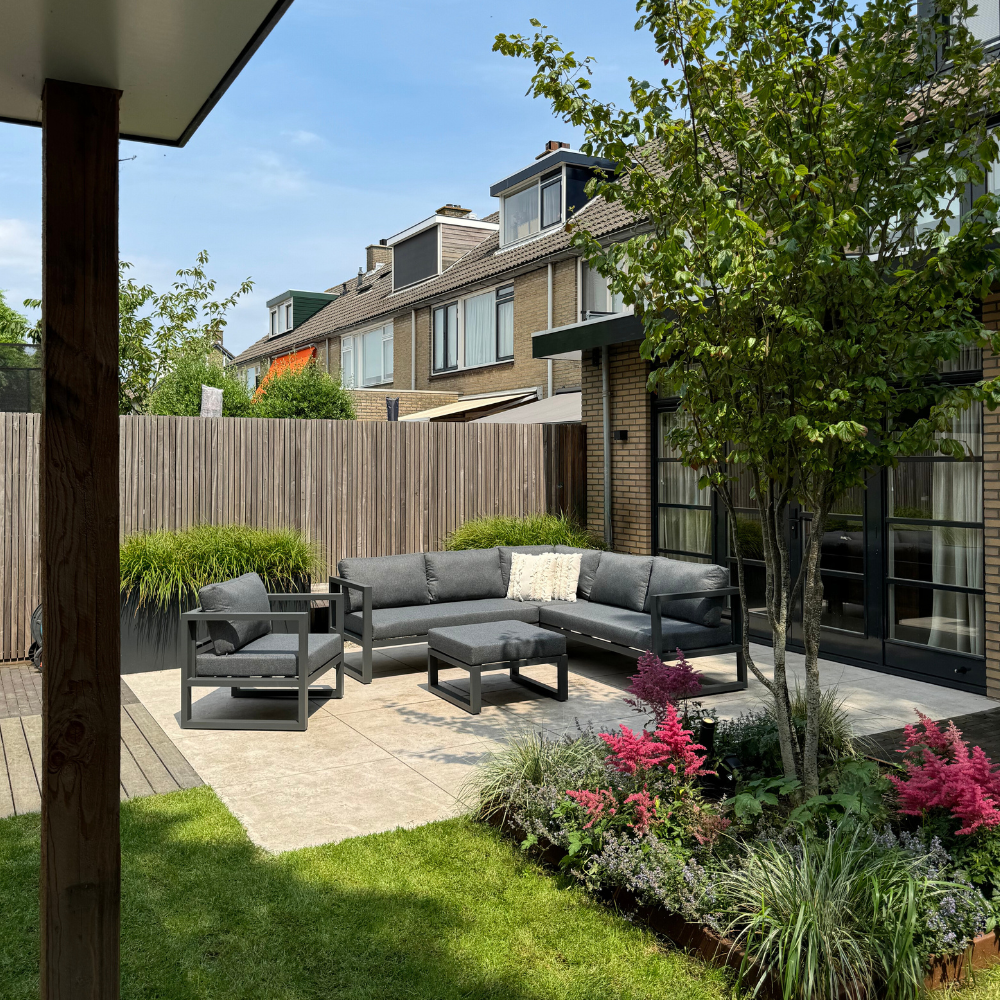 Cordoba loungestoel tuin set van 2| aluminium | antraciet