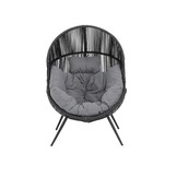 Cozy loungestoel tuin set van 2 | staal | antraciet