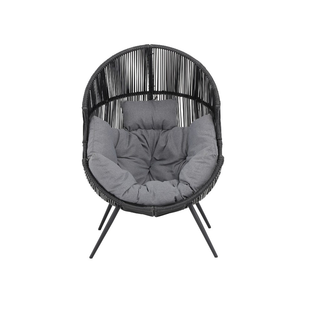 Cozy loungestoel tuin set van 2 | staal | antraciet