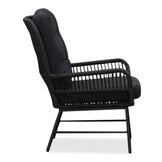 Dex loungestoel tuin set van 2 | touw + aluminium | Lava Grey