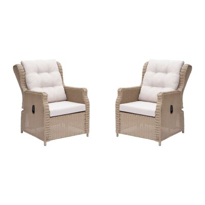 Geneve loungestoel tuin set van 2 | wicker | Royal Sand