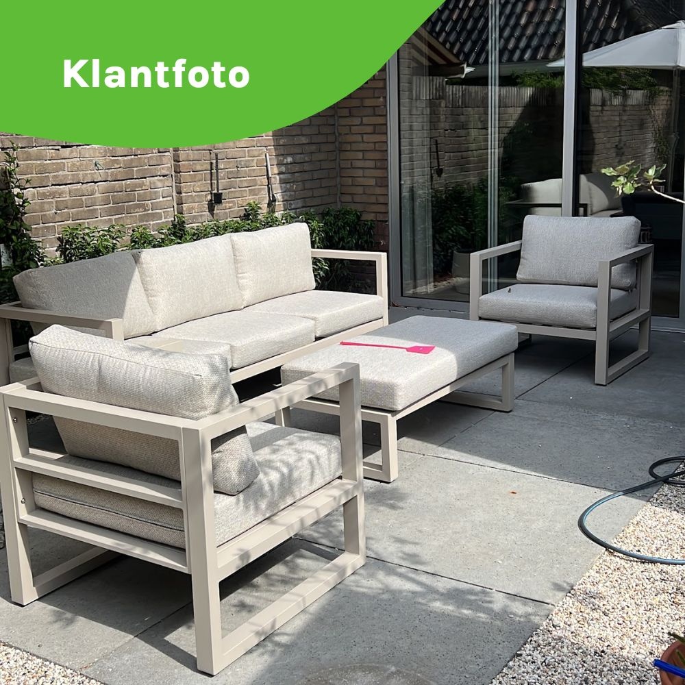 Cordoba loungestoel tuin set van 2 | aluminium | beige