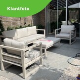 Cordoba loungestoel tuin | aluminium | beige