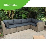 Ontario hoek loungeset met stoel 7 personen | wicker | Ash Grey | 5-delig - 234x234cm