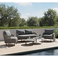 LUX outdoor living Orly stoel-bank loungeset 4 personen | aluminium | antraciet | 5-delig