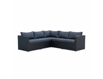 Asker hoek loungeset 5 personen | wicker | Ash Grey | 3-delig - 210x210cm | zonder tafel