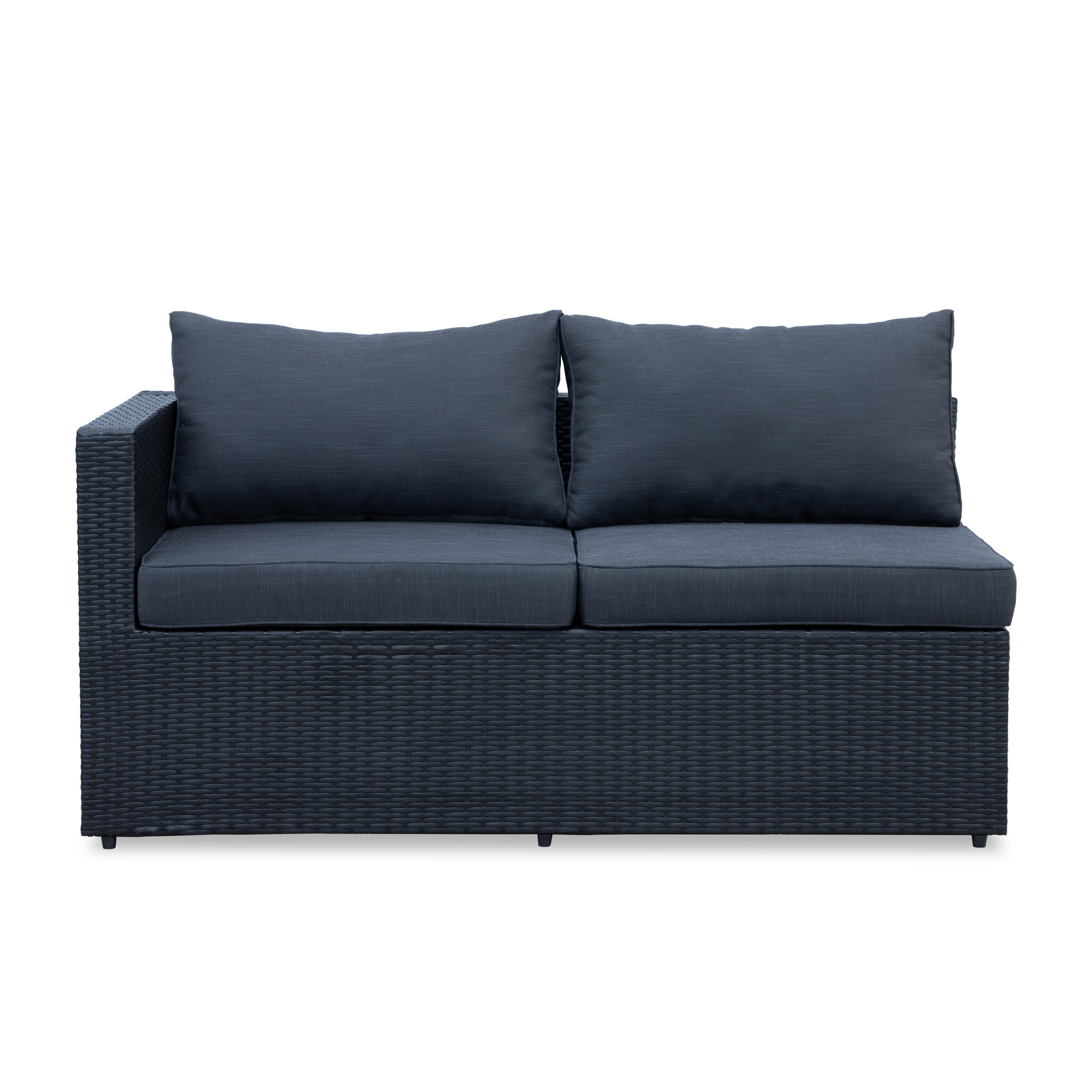 Asker hoek loungeset 5 personen | wicker | Ash Grey | 3-delig - 210x210cm | zonder tafel