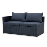 Asker hoek loungeset 5 personen | wicker | Ash Grey | 3-delig - 210x210cm | zonder tafel
