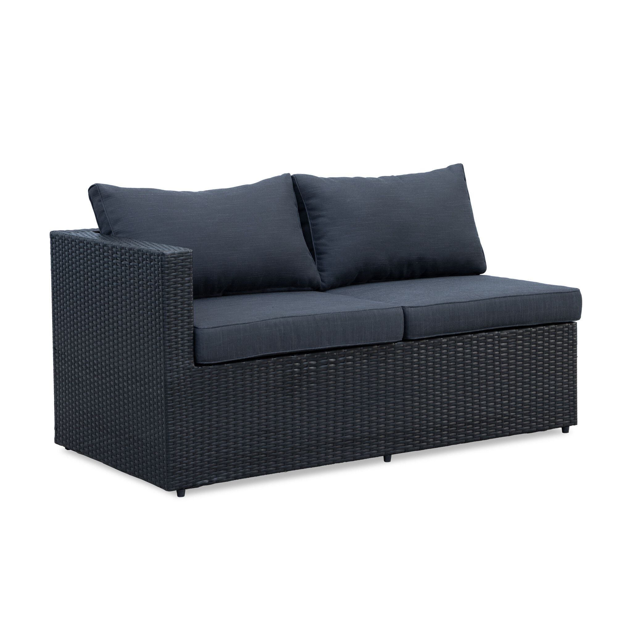 Asker hoek loungeset 5 personen | wicker | Ash Grey | 3-delig - 210x210cm | zonder tafel
