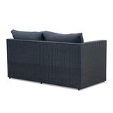 Asker hoek loungeset 5 personen | wicker | Ash Grey | 3-delig - 210x210cm | zonder tafel