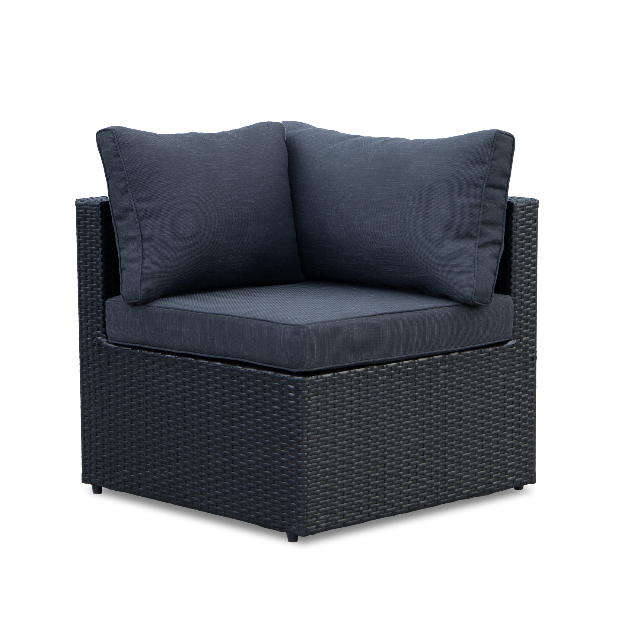 Asker hoek loungeset 5 personen | wicker | Ash Grey | 3-delig - 210x210cm | zonder tafel