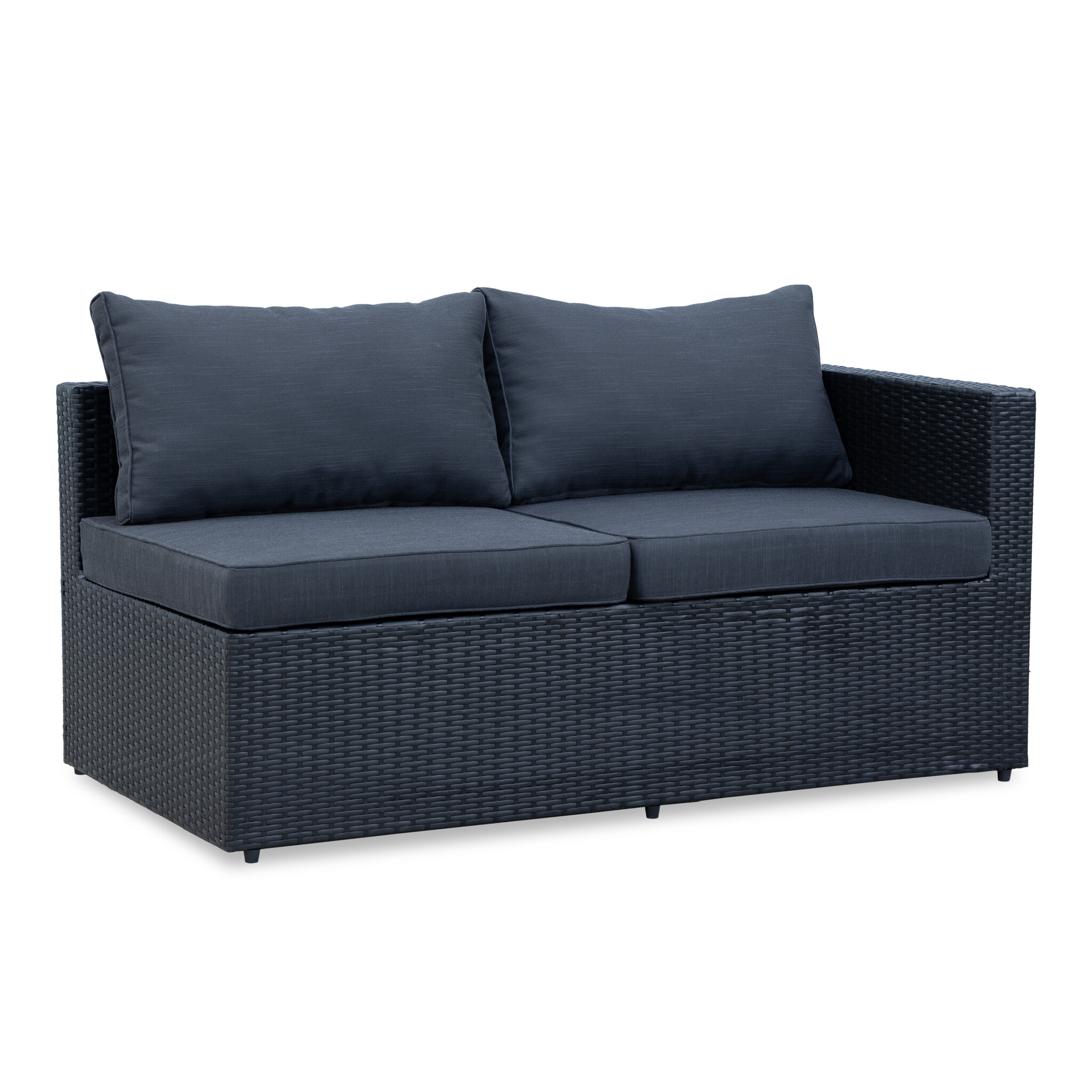 Asker hoek loungeset 5 personen | wicker | Ash Grey | 3-delig - 210x210cm | zonder tafel