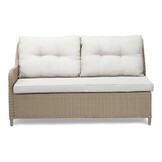 Arizona dining loungeset 7 personen | wicker + aluminium | Royal Sand | 5-delig - 245x245cm | zonder tafel