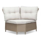 Arizona dining loungeset 7 personen | wicker + aluminium | Royal Sand | 5-delig - 245x245cm | zonder tafel