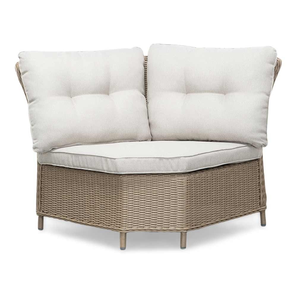 Arizona dining loungeset 7 personen | wicker + aluminium | Royal Sand | 5-delig - 245x245cm | zonder tafel